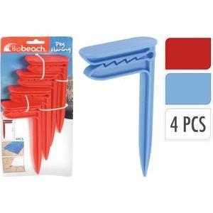 Pince-serviettes - 7 x H 15.5 cm - Différents modèles - Rouge, bleu