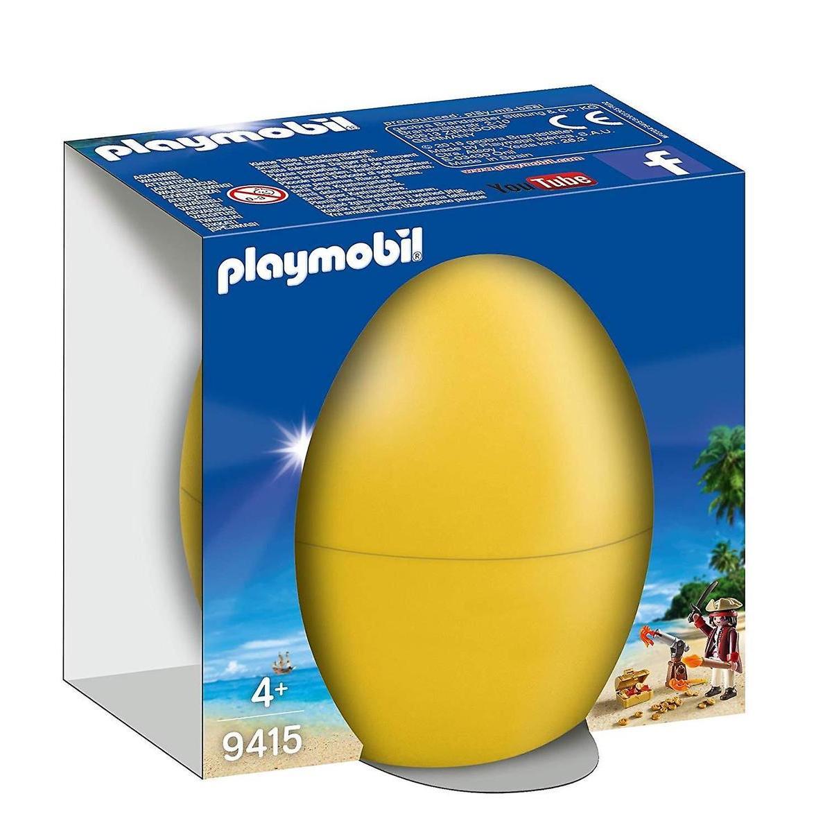 Œuf surprise Playmobil - Édition Pirate - ø 9 x H 11.8 cm - Jaune - PLAYMOBIL