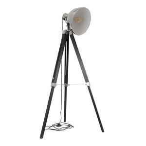 Lampadaire sur trépied style loft - ø 65 x H 150 cm - Noir, gris