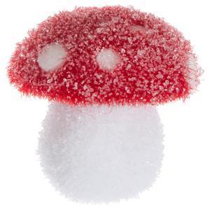 Suspension en polyfoam - champignon rouge a pois blanc