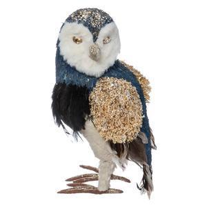 Plf hibou sequins h37cm