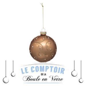 Boule de Noël verre 80mm imp baroque