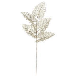 Branchage - 5 feuilles ajourees - 80 cm - or