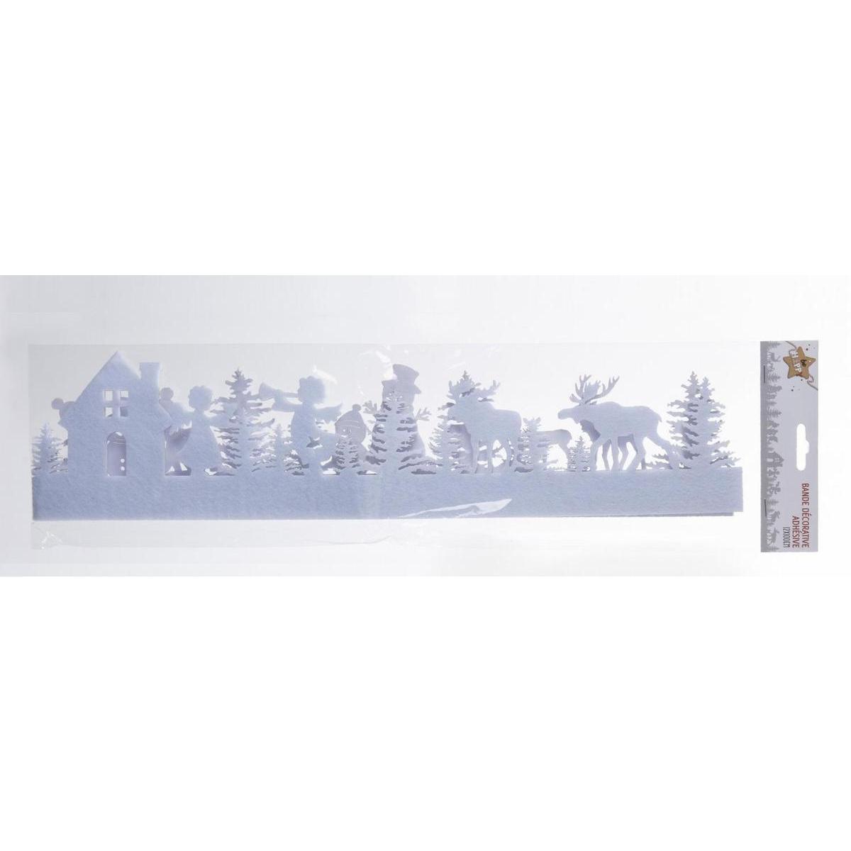 Stickers décoration hivernale - 1 m - Blanc