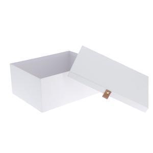 Boîte de rangement - 31 x 23.5 x H 13.5 cm - Blanc - K.KOON