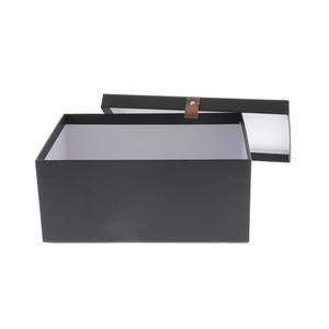 Boîte de rangement - 29 x 21 x H 12.5 cm - Noir - K.KOON