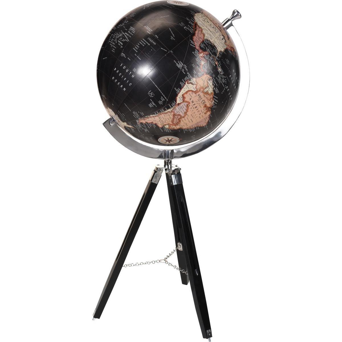 Globe terrestre - 49 x 64 cm - Noir