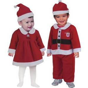 Costume de Noël bébé - Taille 12-18 mois - 30 x 48 cm - Rouge