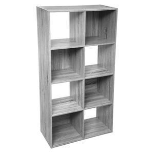 Etagere 8 cases mix gris