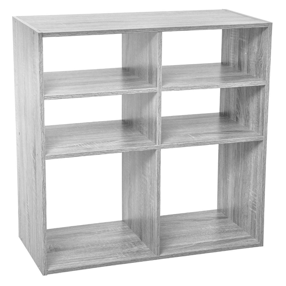 Etagere 4 + 2cases mix gris