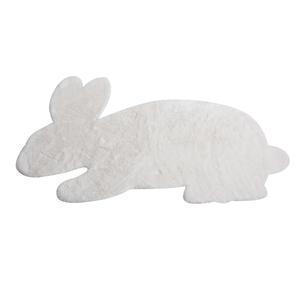 Tapis lapin extra doux - L 90 x l 68 cm - Blanc