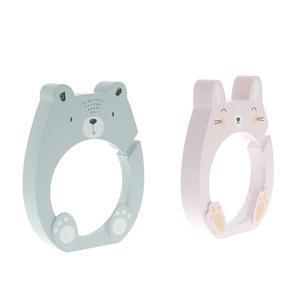 Tirelire ours ou lapin - L 16.5 x H 21 x l 3 cm - Différents modèles - Rose, gris - MINI K.KOON