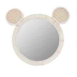 Miroir ours en rotin - L 32 x l 25 cm - Beige - K.KOON