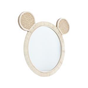 Miroir ours en rotin - L 32 x l 25 cm - Beige - K.KOON