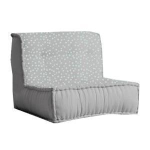 Coussin d'assise et dossier enfant - L 50 x H 15 x l 50 cm - Gris, vert - MINI K.KOON