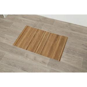 Tapis antidérapant bambou - 50 x 80 cm - Beige