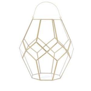 Lanterne joyau Élégance - Différents formats - ø 25 x H 30 cm - Transparent, or - K.KOON