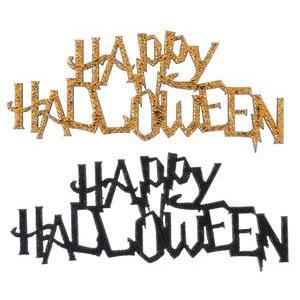 Grands confetti décoratifs ''Happy Halloween'' à disperser - 10 pièces - Différents coloris - Or ou noir