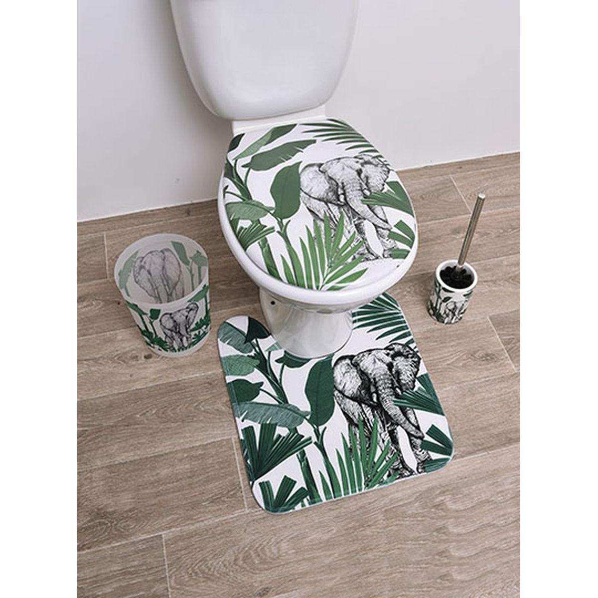 Tapis contour de WC imprimé Savane - Différents modèles - L 50 x l 45 cm - Multicolore