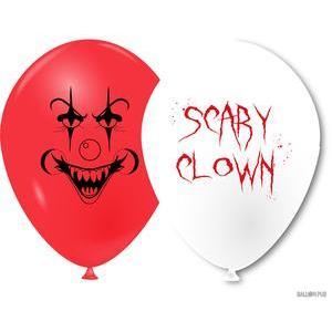 10 ballons clown effrayant - ø 25 cm