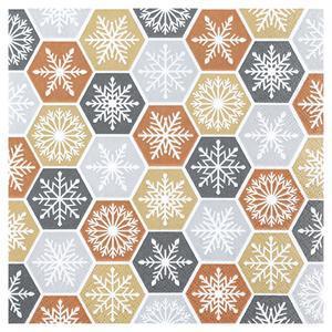 SERVIETTE FLOCONS GEO 33*33/20