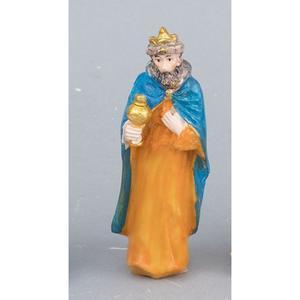 Santon du Roi-mage Melchior - H 11 cm - Multicolore