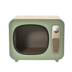 Griffoir-TV en carton - 35 x H 28 x 22 cm - Marron, vert