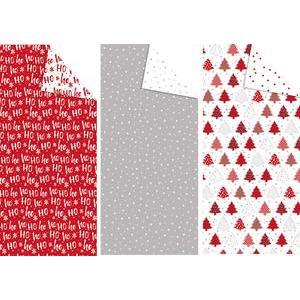 Papier cadeau Nordic - L 2 m x l 70 cm - Différents modèles - Gris, rouge ou blanc