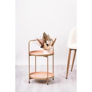 Table d'appoint modulable - ø 37.5 x H 58 cm - Rose, or - K.KOON