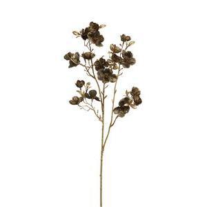 Branche de fleurs artificielle - H 68 cm - Noir, or