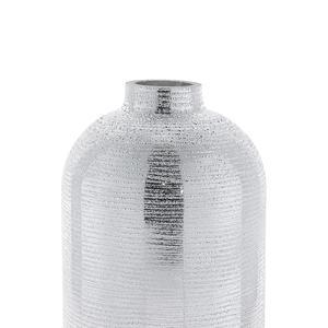 Vase strié - H 25 cm - Argent
