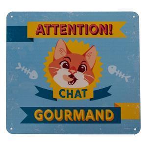 Plaque chat gourmand - 19 x L 20 cm - SPOT&FLASH