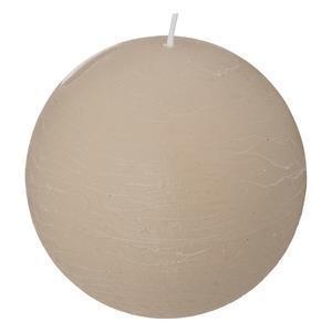 Bougie boule Olia- Ø 10 cm - Taupe - ATMOSPHERA