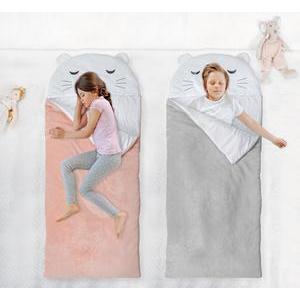 Sac de couchage enfant - L 120 x l 60 cm - Différents coloris - Gris, blanc