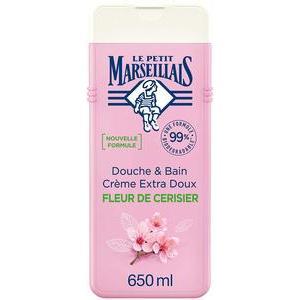 Gel douche & bain crème extra doux - 650 ml - Senteur Fleur de Cerisier - LE PETIT MARSEILLAIS