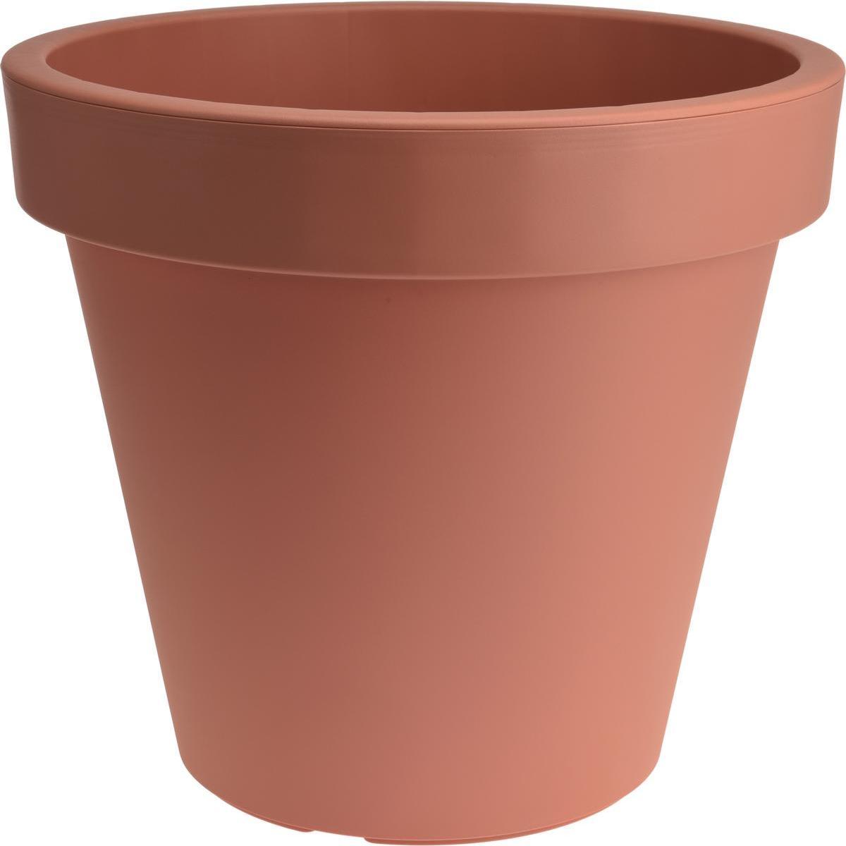 Pot de fleurs terracotta rond - Différents modèles - ø 58 x H 52 cm - Rouge terre