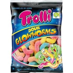 Bonbons Glowworms - 100 g - Multicolore - TROLLI