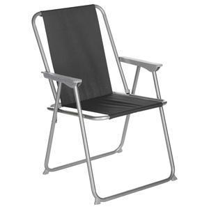 Chaise de camping Grecia - Poids maximum 100 kg - Noir