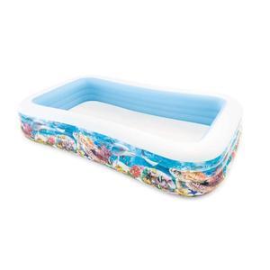 Piscine Family - L 305 x H 56 x l 183 cm - Multicolore - INTEX