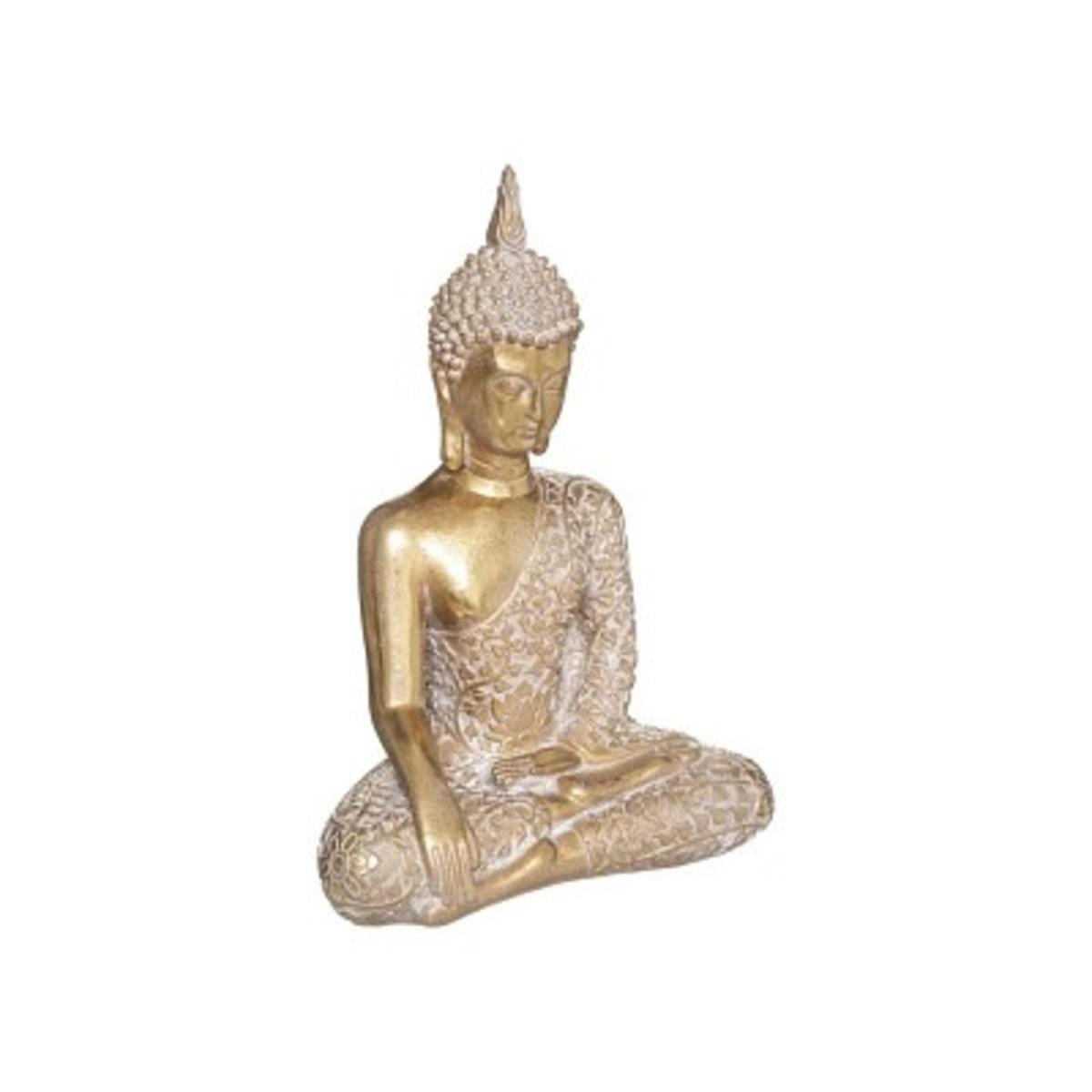 Bouddha assis - H 32 cm - Or