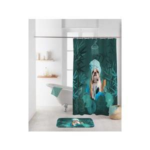 Rideau de douche Doggy Zen - L 200 x l 180 cm - Vert