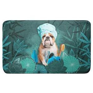 Tapis de bain Doggy Zen - L 75 x l 45 cm - Vert