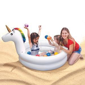 Piscinette gonflable Licorne - ø 130 x H 95 cm - Multicolore