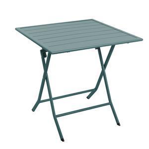 Table pliante carrée en aluminium Step - 70 x 70 x 71 cm - Vert