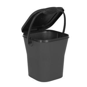 Seau à compost avec couvercle 6 L - Anthracite