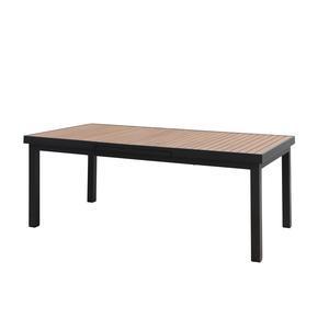 Table extensible Hali auTomatique - 189/249 x 100 x H 76 - Effet bois + Gris anthracite - MOOREA