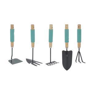 Set de 5 outils de jardin - Vert, marron, noir