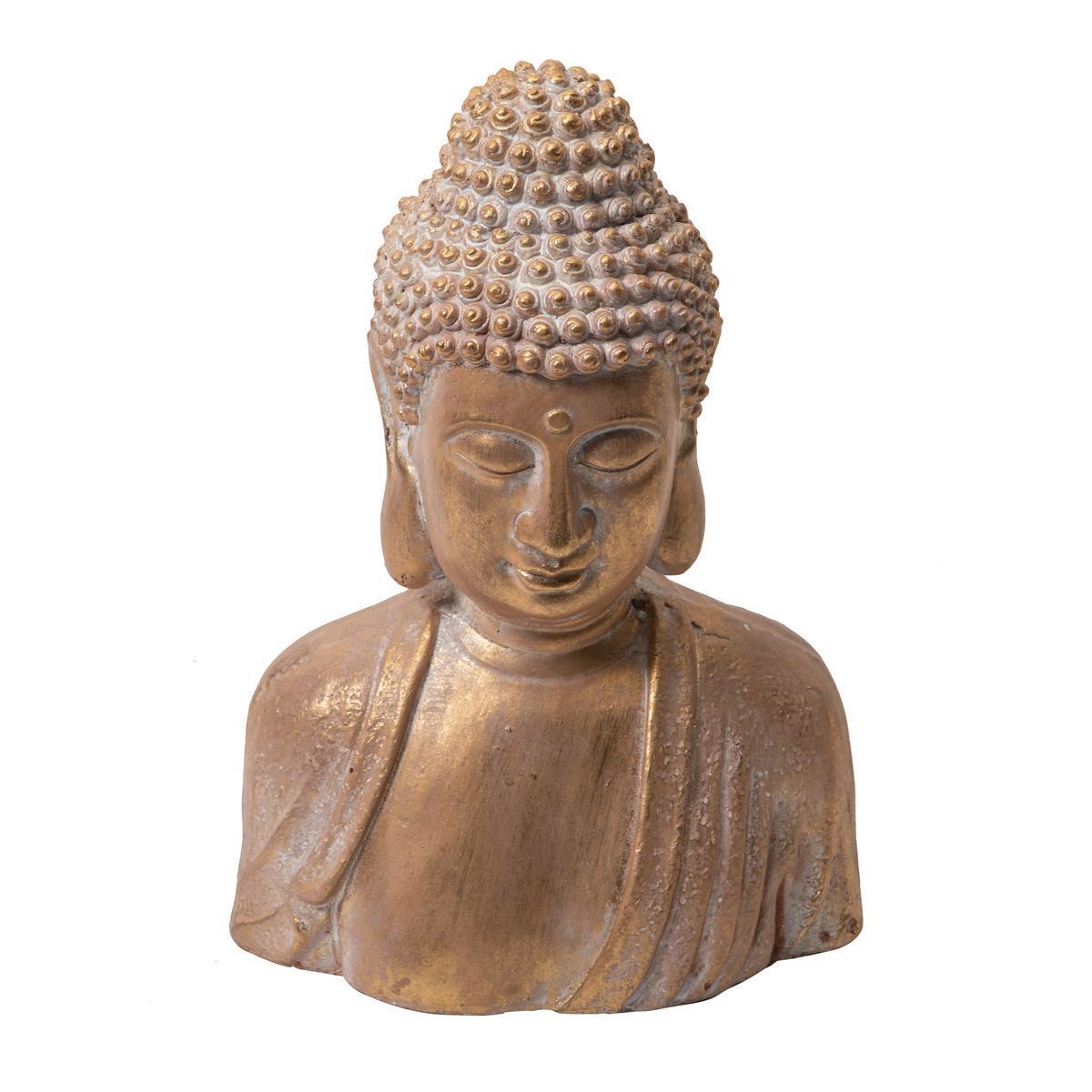 Statue de Bouddha doré - 28 x H41 x 18 cm - MOOREA