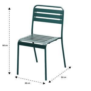 Chaise empilable en acier Daïkiri - Vert