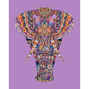Peinture par numéros Éléphant - L 50 x l 40 cm - Multicolore